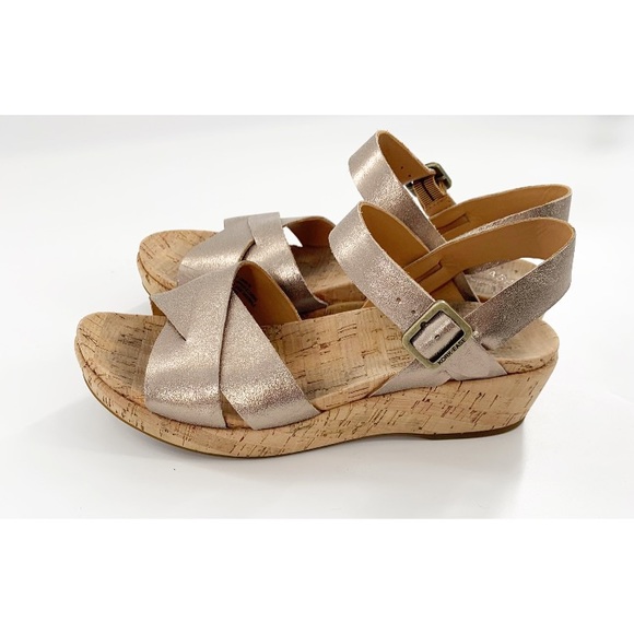 Kork-Ease Myrna Sandals in Soft Gold Size 8 - Picture 3 of 4